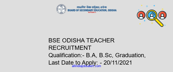 Bse Odisha Teacher Recruitment