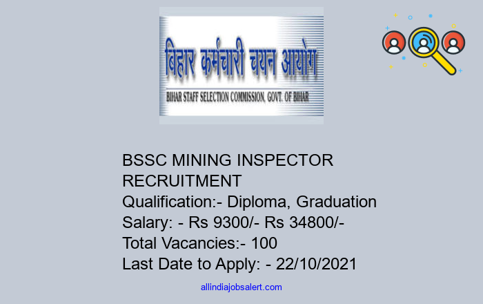 Bssc Mining Inspector Recruitment