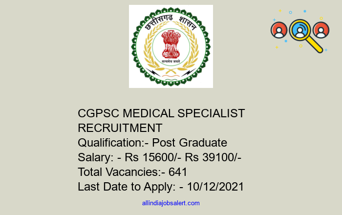 Cgpsc Medical Specialist Recruitment