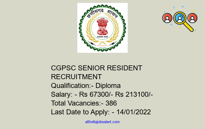 Cgpsc Senior Resident Recruitment