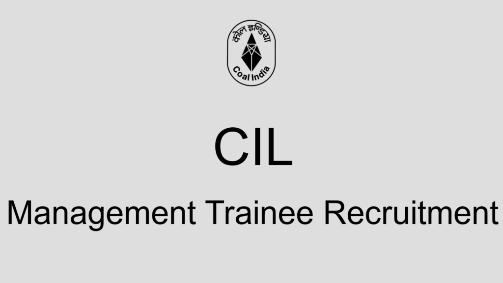 Cil Management Trainee Recruitment