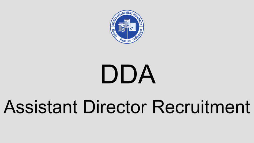 Dda Assistant Director Recruitment