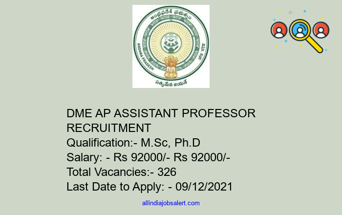 Dme Ap Assistant Professor Recruitment