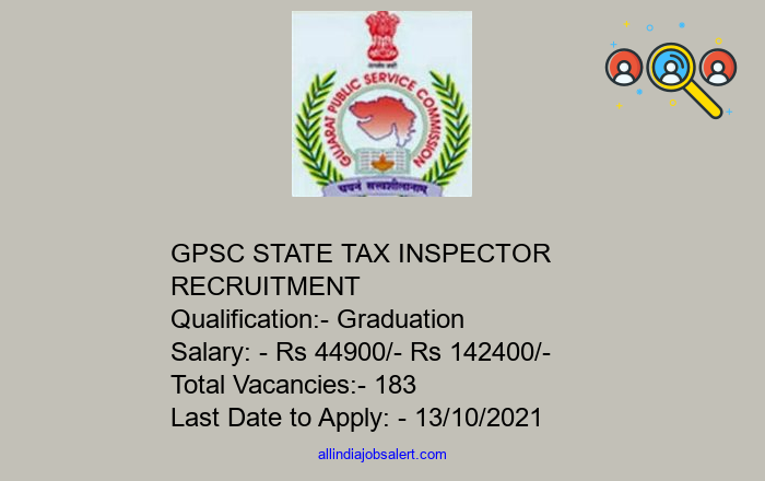 Gpsc State Tax Inspector Recruitment