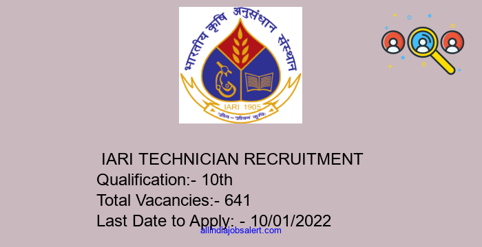 Iari Technician Recruitment