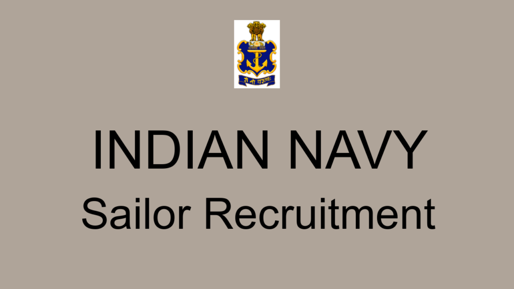 Indian Navy Sailor Recruitment