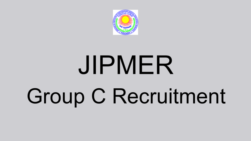 Jipmer Group C Recruitment