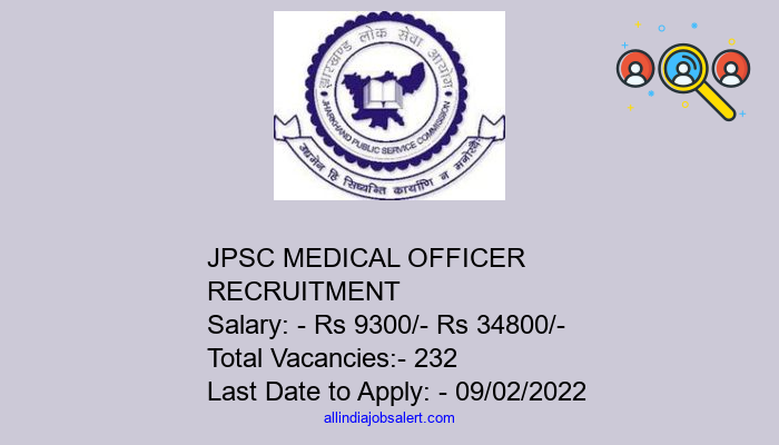 Jpsc Medical Officer Recruitment