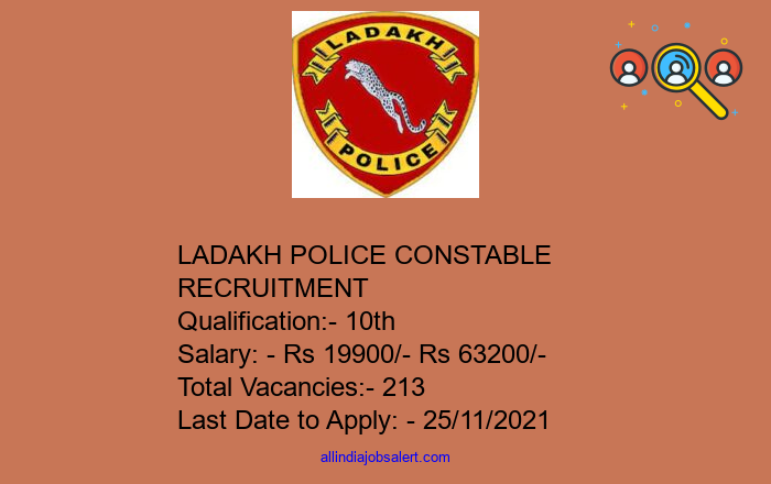 Ladakh Police Constable Recruitment