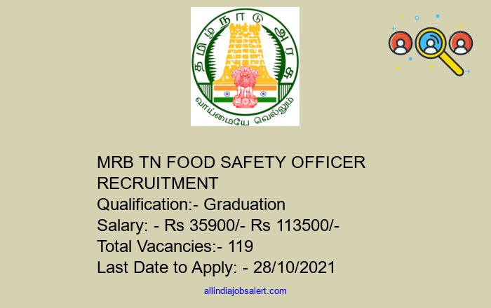 Mrb Tn Food Safety Officer Recruitment