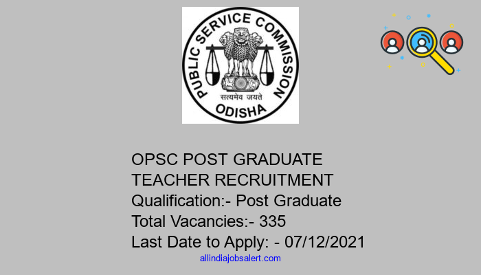 Opsc Post Graduate Teacher Recruitment