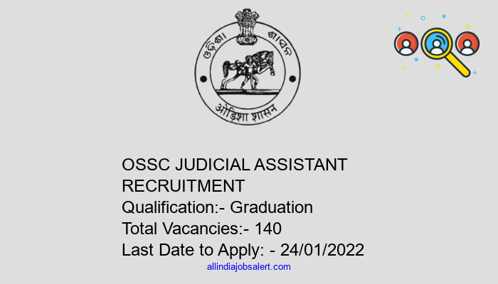 Ossc Judicial Assistant Recruitment