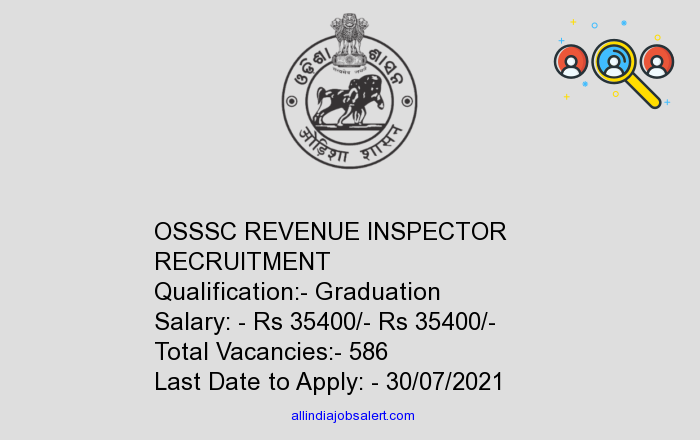 Osssc Revenue Inspector Recruitment