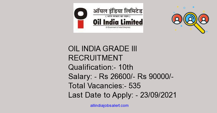 Oil India Grade Iii Recruitment