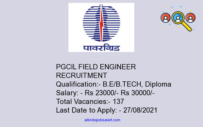 Pgcil Field Engineer Recruitment