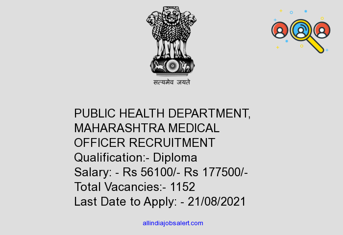 Public Health Department, Maharashtra Medical Officer Recruitment
