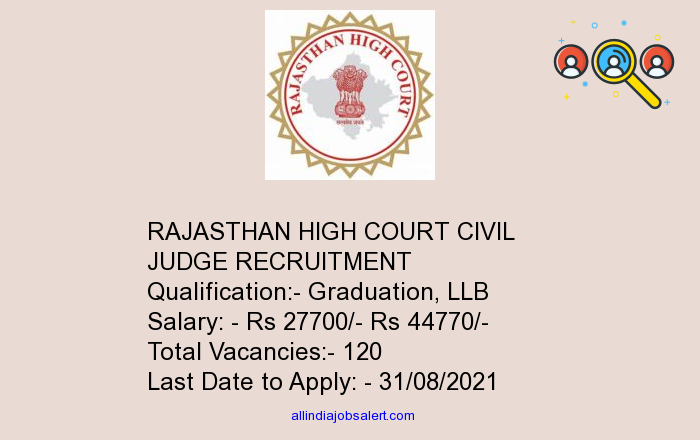 Rajasthan High Court Civil Judge Recruitment