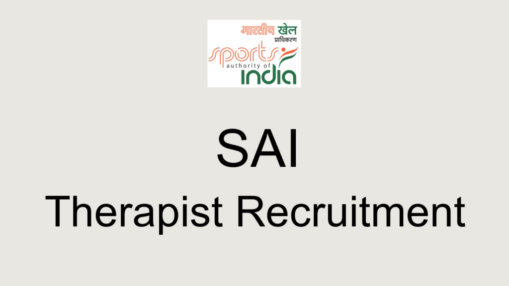 Sai Therapist Recruitment
