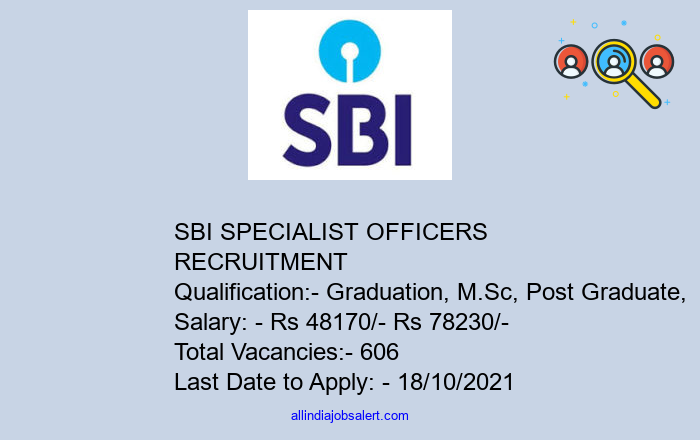 Sbi Specialist Officers Recruitment