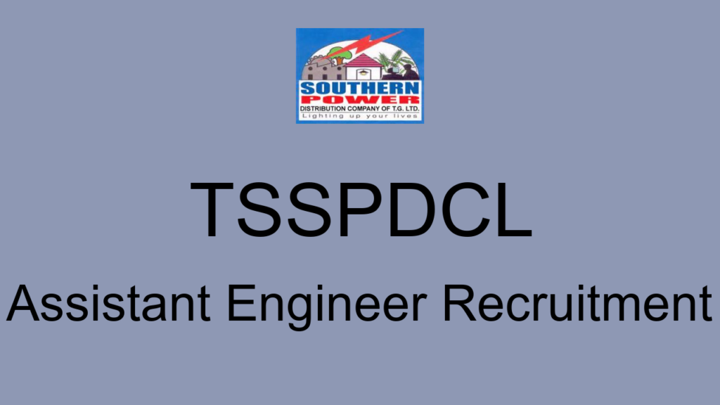 Tsspdcl Assistant Engineer Recruitment