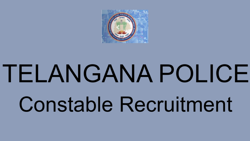 Telangana Police Constable Recruitment