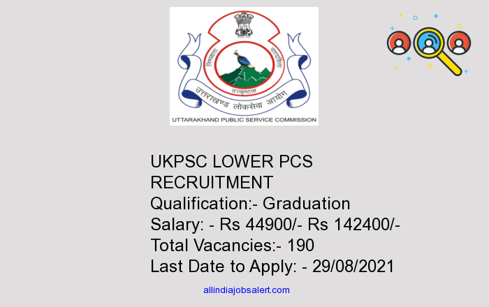 Ukpsc Lower Pcs Recruitment