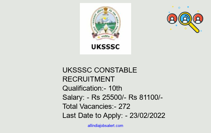 Uksssc Constable Recruitment