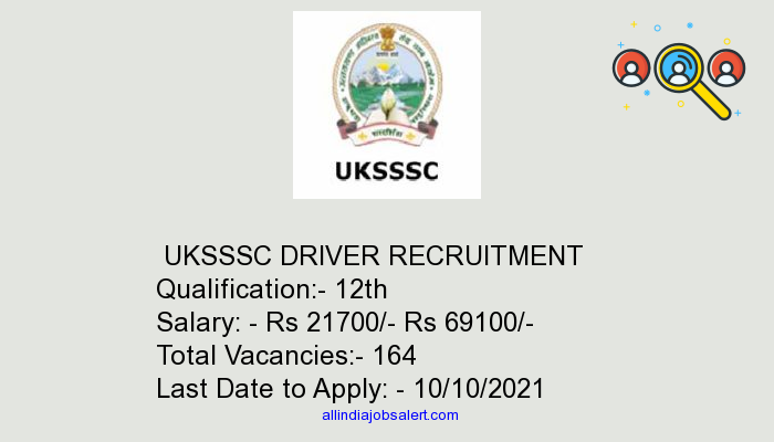 Uksssc Driver Recruitment