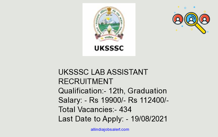 Uksssc Lab Assistant Recruitment