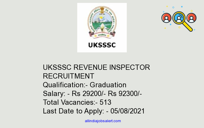 Uksssc Revenue Inspector Recruitment