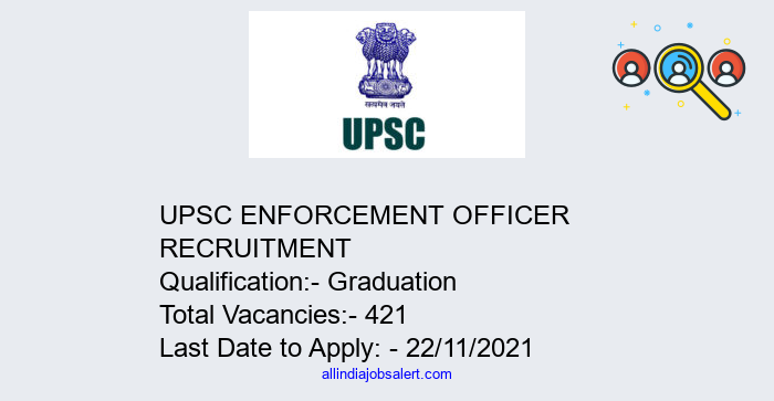 Upsc Enforcement Officer Recruitment