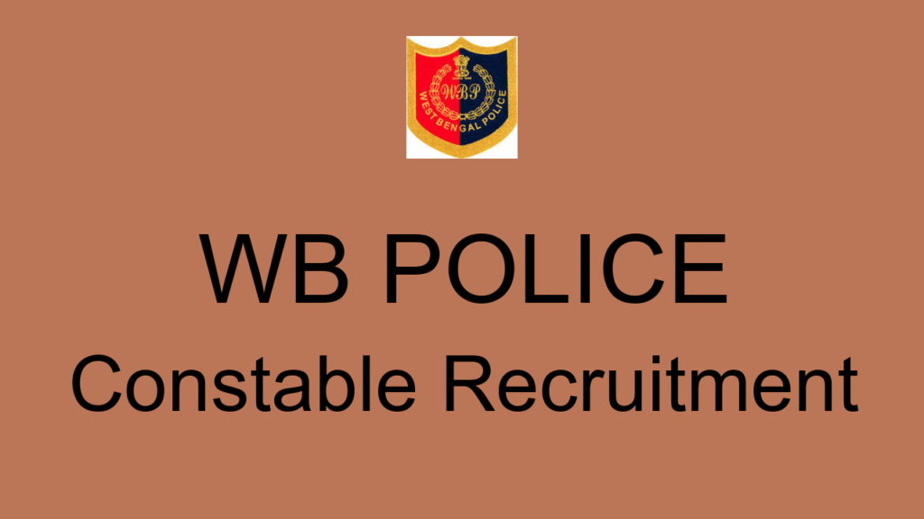 Wb Police Constable Recruitment