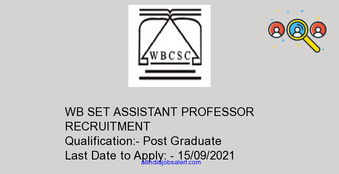 Wb Set Assistant Professor Recruitment