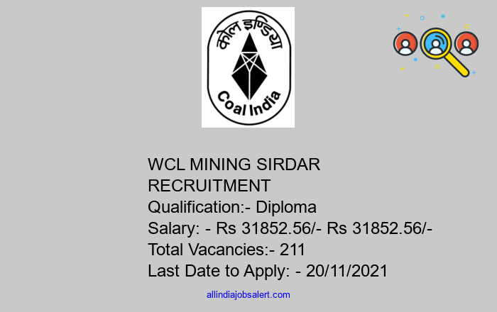 Wcl Mining Sirdar Recruitment