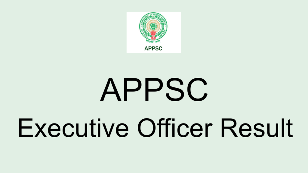 Appsc Executive Officer Result