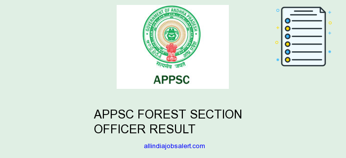 Appsc Forest Section Officer Result
