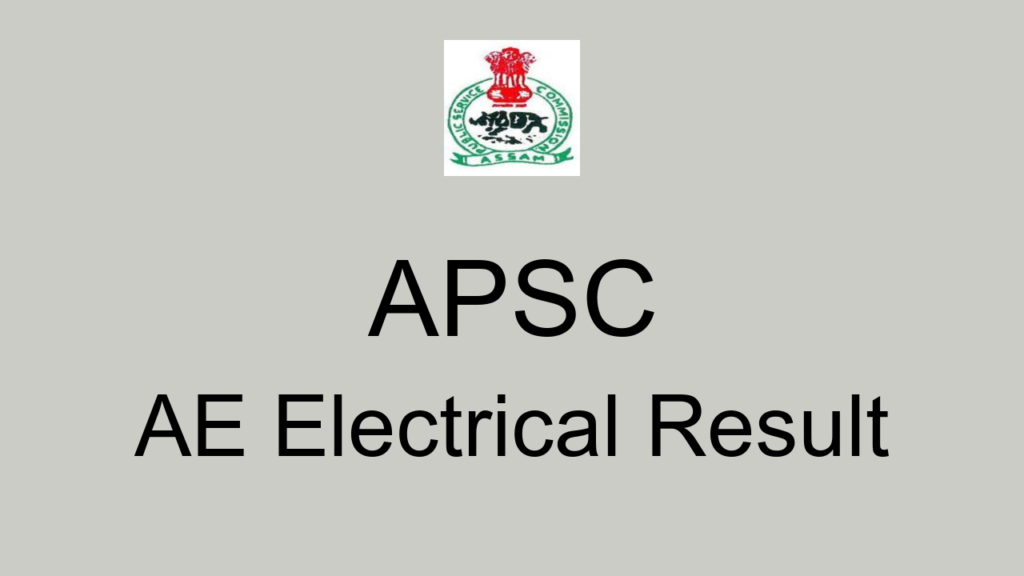 Apsc Ae Electrical Result