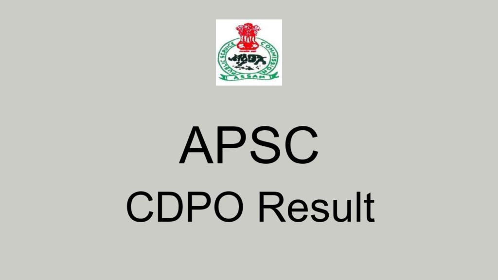 Apsc Cdpo Result
