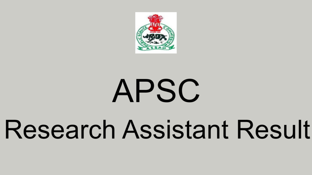Apsc Research Assistant Result