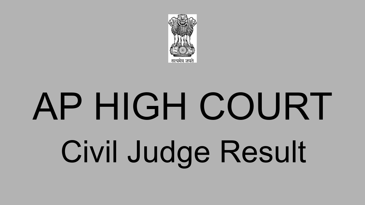 Ap High Court Civil Judge Result