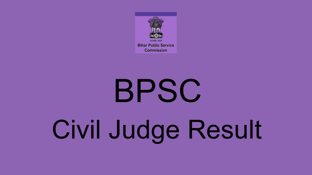 Bpsc Civil Judge Result
