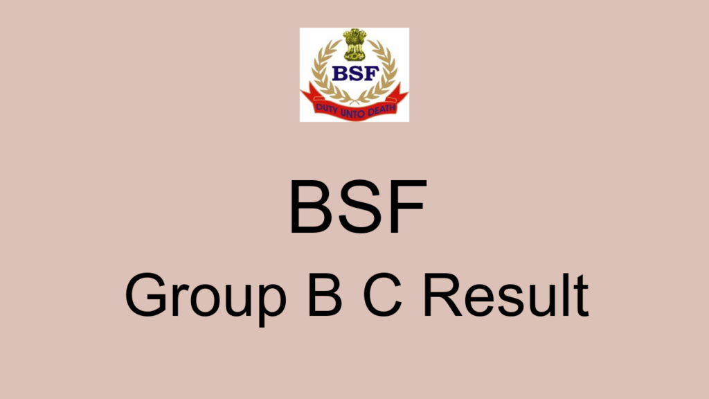 Bsf Group B C Result