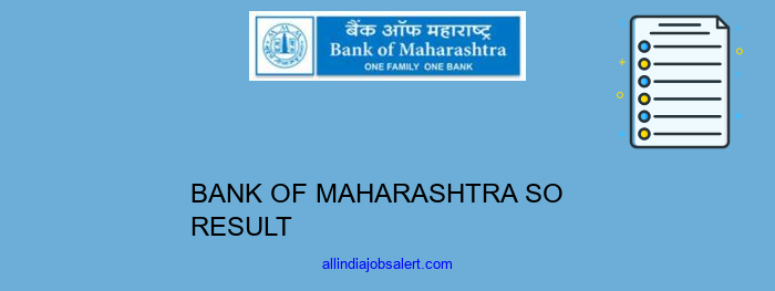 Bank Of Maharashtra So Result
