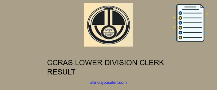 Ccras Lower Division Clerk Result