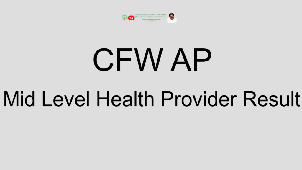 Cfw Ap Mid Level Health Provider Result
