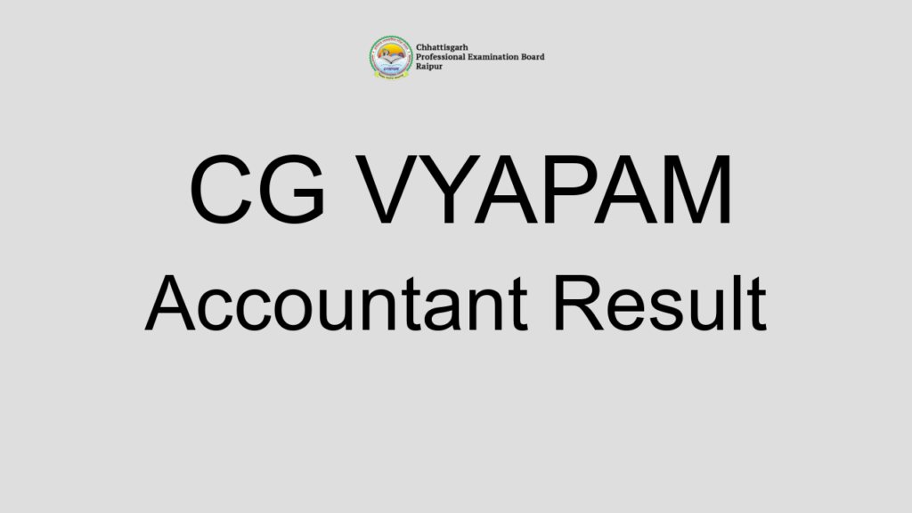 Cg Vyapam Accountant Result