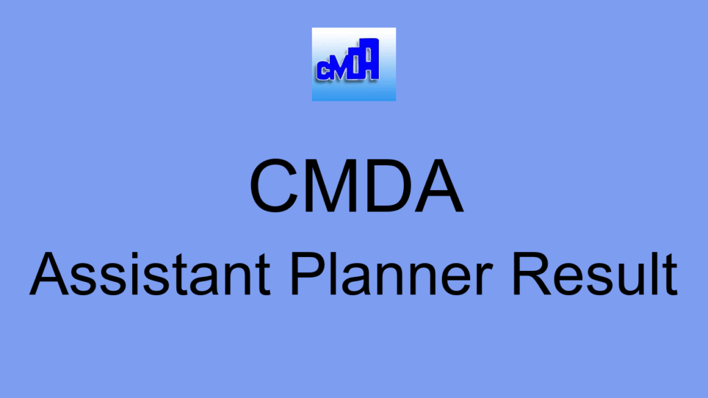 Cmda Assistant Planner Result