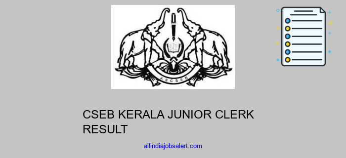 Cseb Kerala Junior Clerk Result