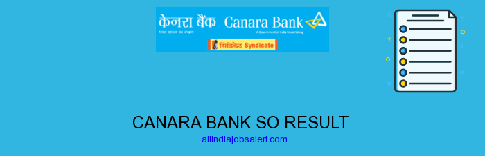 Canara Bank So Result