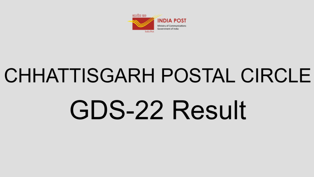 Chhattisgarh Postal Circle Gds 22 Result